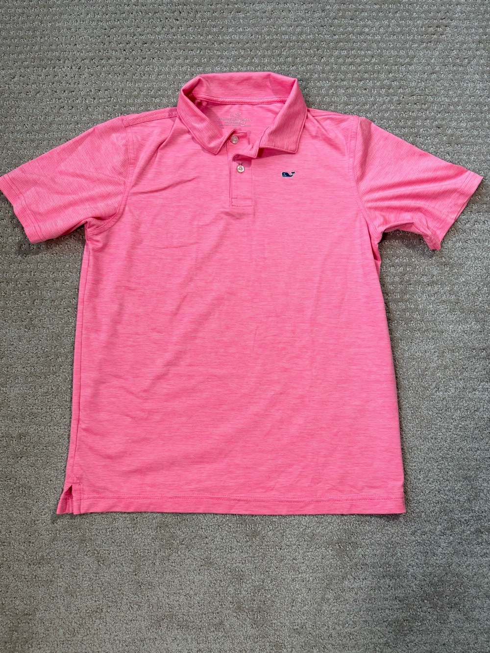 Vineyard Vines Kids Hot Pink Polo with Whale Logo